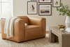 Image of Knox "Quick Ship" Modern Leather Living Room Furniture Collection