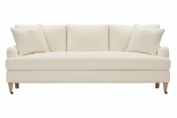 Kristen I 86 Inch English Arm Single Bench Seat Fabric Sofa