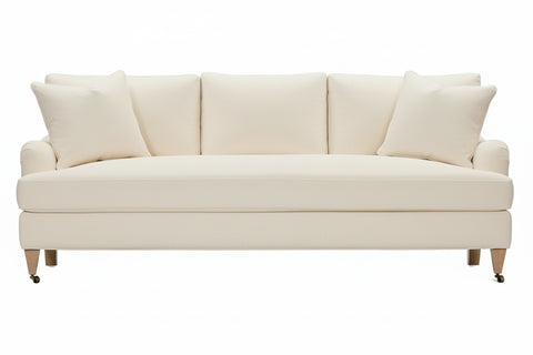 Kristen I 86 Inch English Arm Single Bench Seat Fabric Sofa