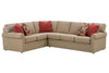 Image of Kyle Traditional Pillow Back Two Piece Fabric Sectional Sofa (As Configured)