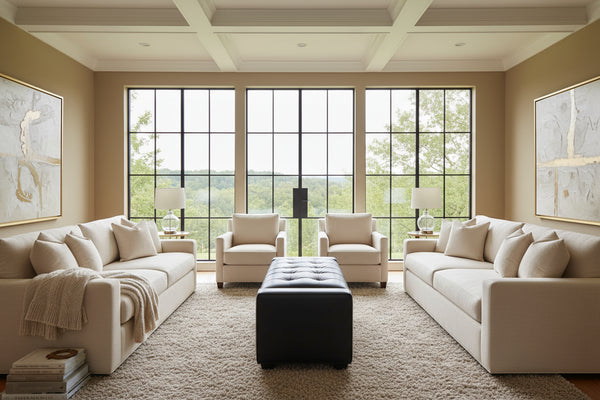 Landon "Ready To Ship" 58 Inch Leather Storage Bench / Ottoman (Photo For Style Only)