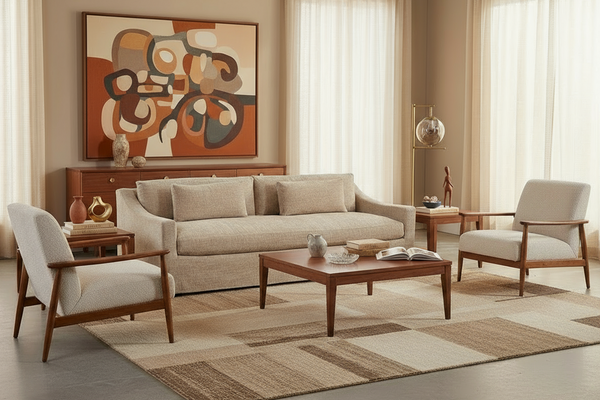 Lara Driftwood 96 Inch "Quick Ship" Slipcovered Sofa