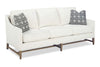 Image of Larissa 83 Inch 8-Way Hand Tied Three Seat Fabric Sofa With Exposed Wood Base