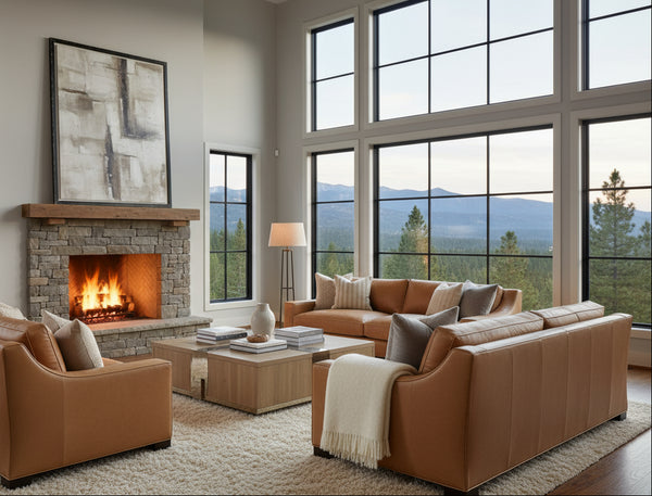 Lars XL 96 Inch Track Arm Lounge Deep Seat Sofa