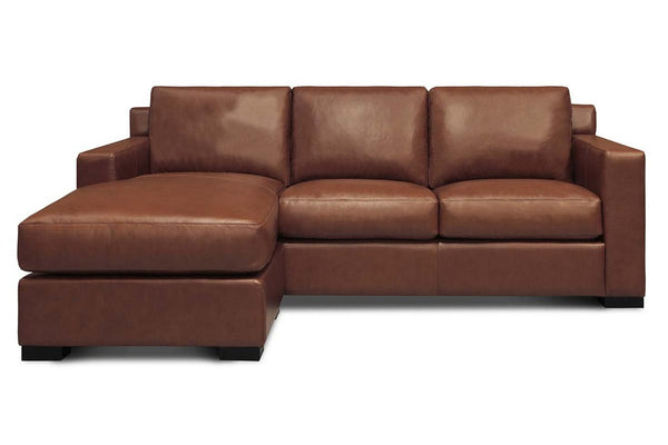 Lawrence Reversible Chaise Leather Sectional