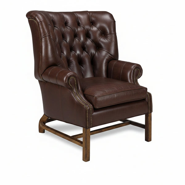 Cullen Leather Tufted Accent Chair