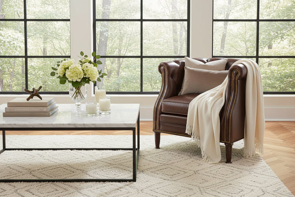 Louis Button Tufted Leather Chesterfield Tub Chair With Nail Trim