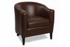 Image of Romana Contemporary Leather Tub Accent Chair