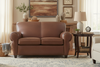 Image of Parker Manhattan Style 2 Cushion Leather Loveseat