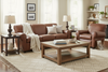 Image of Parker Leather Club Style Living Room Furniture Collection