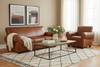 Image of Tribeca Rustic Leather Sofa And Reclining Cigar Chair Set