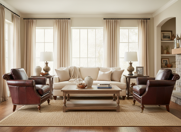 Wilson Traditional Leather Living Room Set