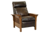 Image of Aldrich "Quick Ship" Arts And Crafts Style Mission Leather Recliner Chair