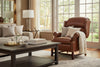Image of Calhoun Leather Bustle Back Chippendale Recliner