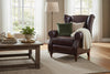 Image of Chamberlain Leather Wingback Recliner Chair