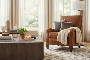Maynard Leather English Arm Recliner