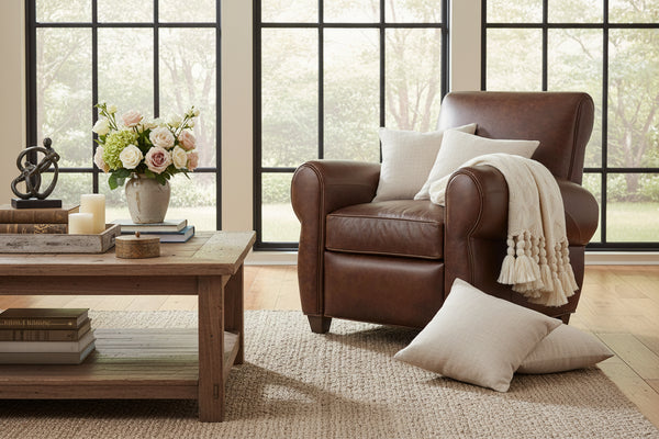 Tribeca Leather Vintage Style Recliner Chair - Luxurious Comfort With Vintage Charm