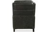 Image of Leland Grey Dual Power "Quick Ship" Leather Transitional Recliner