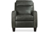 Image of Leland Grey Dual Power "Quick Ship" Leather Transitional Recliner