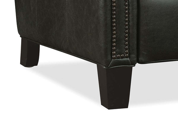 Leland Grey Dual Power "Quick Ship" Leather Transitional Recliner