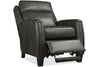 Image of Leland Grey Dual Power "Quick Ship" Leather Transitional Recliner