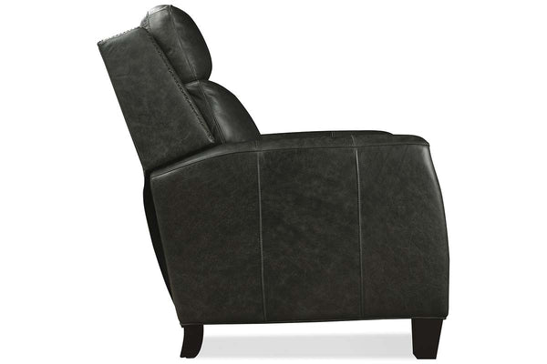 Leland Grey Dual Power "Quick Ship" Leather Transitional Recliner