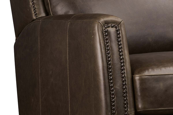 Leland Spanish Moss Dual Power "Quick Ship" Leather Transitional Recliner