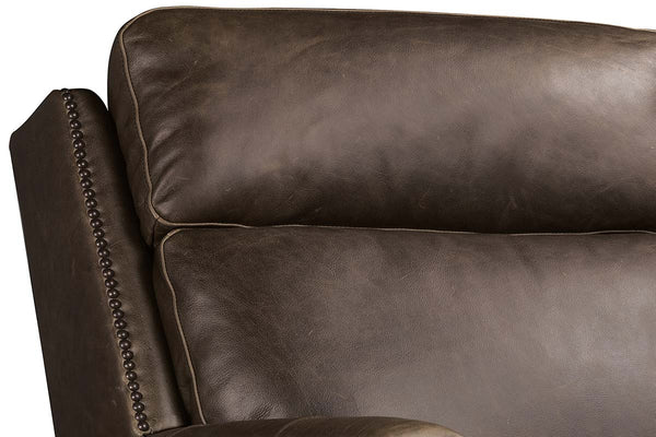 Leland Spanish Moss Dual Power "Quick Ship" Leather Transitional Recliner