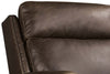 Image of Leland Spanish Moss Dual Power "Quick Ship" Leather Transitional Recliner