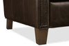 Image of Leland Spanish Moss Dual Power "Quick Ship" Leather Transitional Recliner