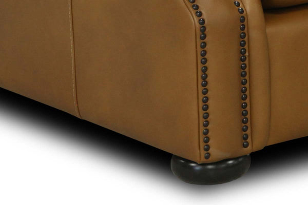 Lex Traditional Leather Club Chair With Nailheads