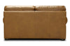 Image of Lex Traditional Leather Rolled Arm Loveseat With Nailheads