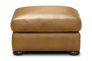 Lex Leather Pillow Top Footstool Ottoman