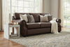 Image of Lex 94 Inch Traditional Leather Roll Arm Sofa With Nailheads
