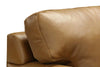Image of Lex 94 Inch Traditional Leather Roll Arm Sofa With Nailheads