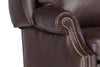 Image of Liam Chocolate "Quick Ship" Traditional Chippendale Wingback Recliner