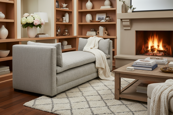 Libby Fabric Upholstered Day Lounger