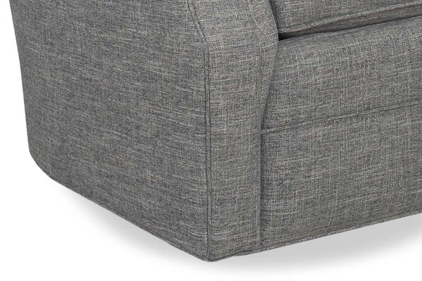 Lindsey 8-Way Hand Tied Fabric Tufted Back 360 Swivel Accent Chair