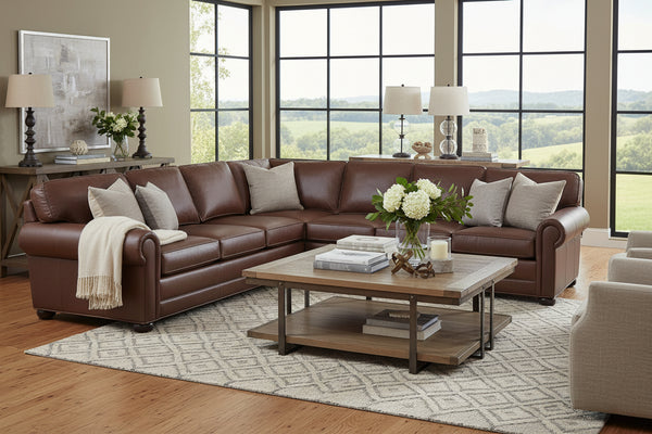 Sheffield Oversized Leather Sectional Sofa