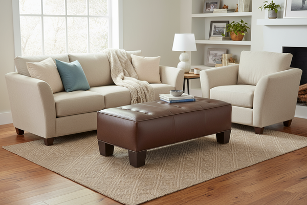 Logan 50 Inch Long Apartment Size Leather Coffee Table Bench