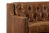 Image of London Leather Tufted Chair And 1/2