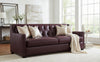 Image of London 91 Inch Traditional Tufted Two Cushion Leather Sofa