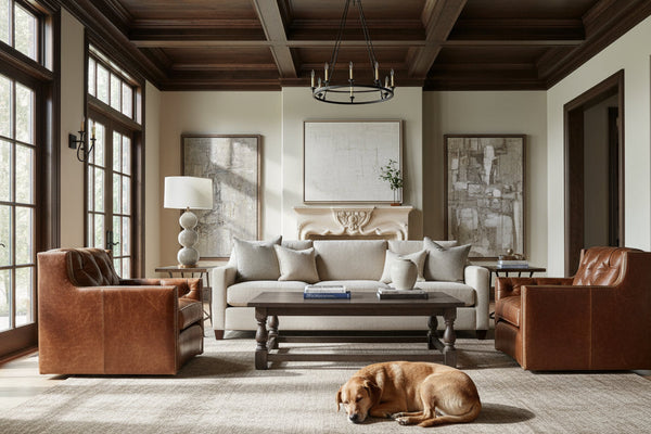 London Leather Tufted Swivel Accent Chair