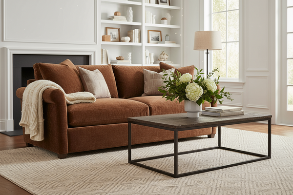 Lowell 84 Inch Fabric Two Cushion Upholstered Sofa