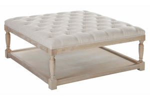 Pierce "Quick Ship" 42 Inch Square Tufted Top Ottoman