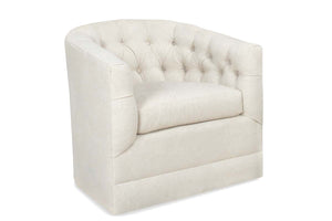 Lucia 8-Way Hand Tied Fabric 360 Swivel Tufted Barrel Accent Chair