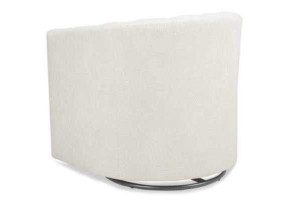 Lucia 8-Way Hand Tied Fabric 360 Swivel Tufted Barrel Accent Chair