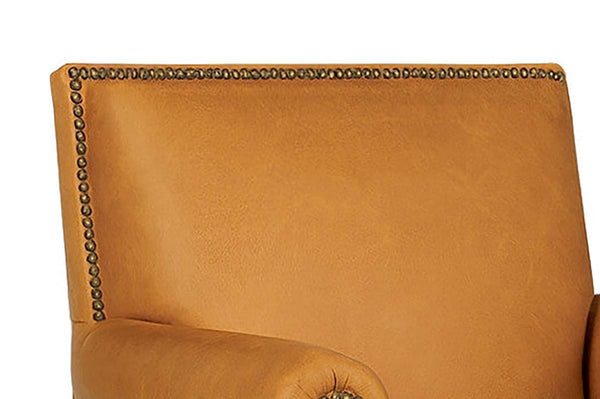 Lulu Leather Tight Back Accent Chair
