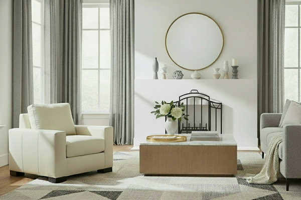 Lux Leather Modern Club Chair