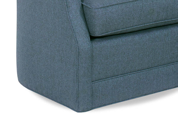 Lynne 8-Way Hand Tied Contemporary Fabric Pillow Back Accent Tub Style Swivel Chair